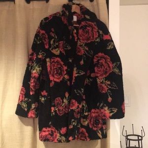Anthropologie Winter Roses Coat